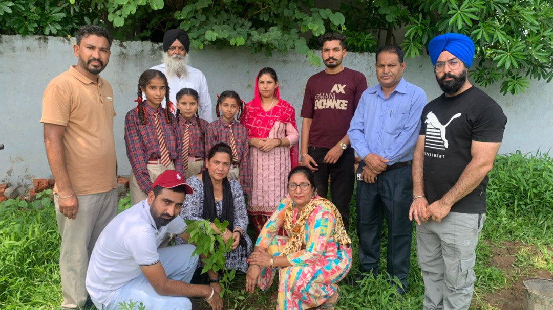Shivalik Social Welfare Society planted saplings in Government Primary School Jiwanpur Gujjaran